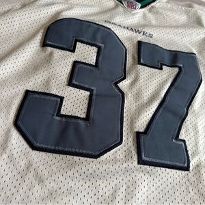 VTG Reebok Shaun Alexander #37 Seattle Seahawks Jersey Sz 60 3XL White On Field